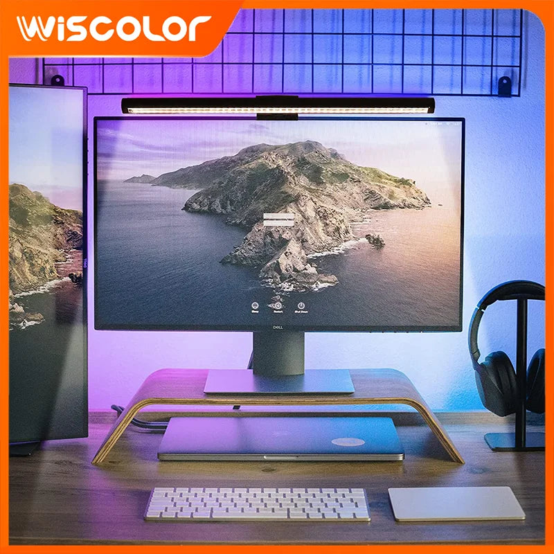 RGB LED PC Monitor Light Bar Computer Monitor Screen Hanging Light Stepless Dimming Eye-Care USB Atmosphere Table Lamp