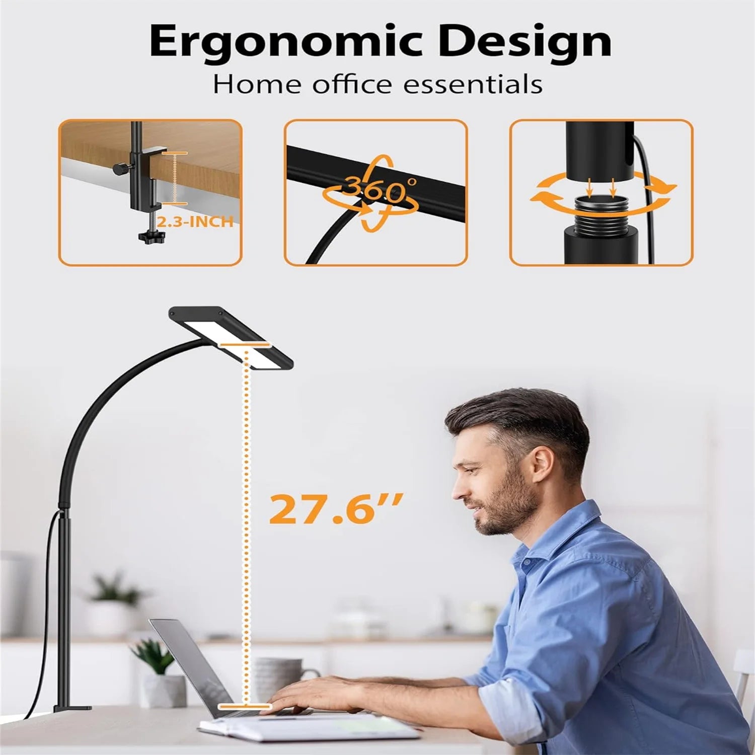 70CM Screen Lamp LED Monitor Light Bar Computer Screen Lamp Stepless Dimmable USB Desk Lamp For Office Study Reading Lighting