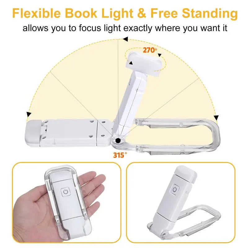 Lámpara de lectura con clip y luz regulable — MERKAION