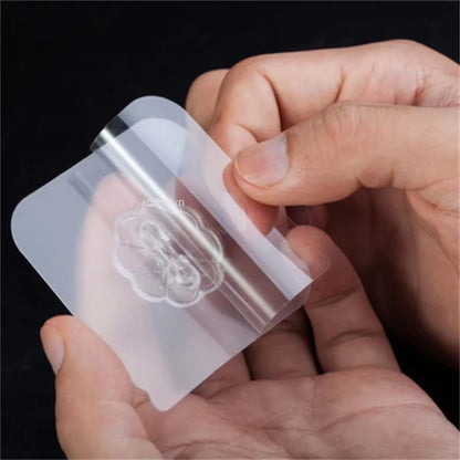 1/5/50pcs Transparent Stainless Steel Self-Adhesive Hooks Bathroom Towel Clothes Storage Sticker Hook Key Hangers Storage Holder